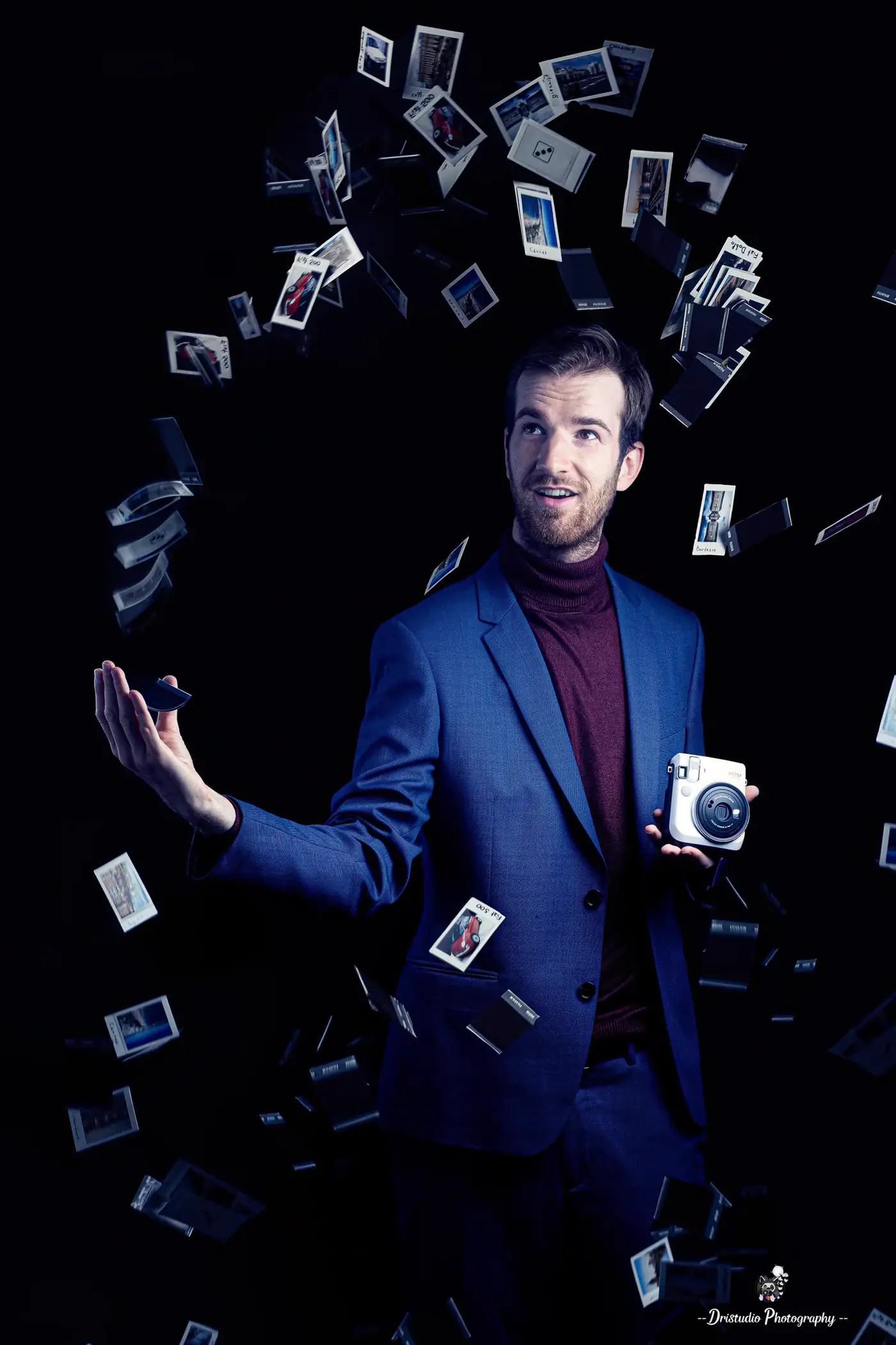 Polaroid instantané remis à des invités après un tour